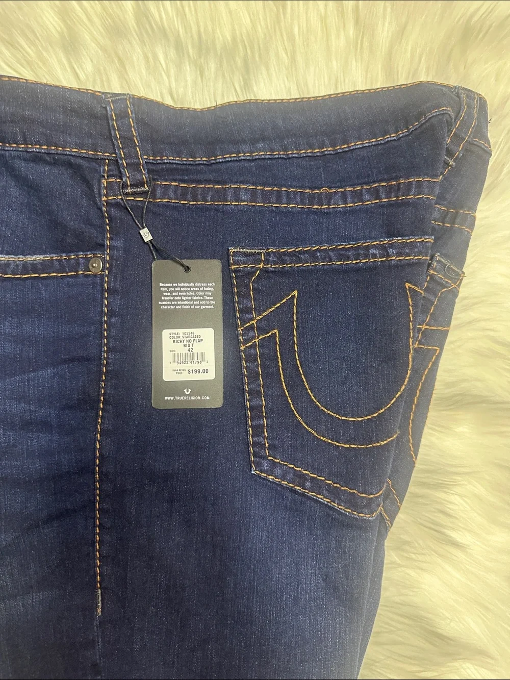 True Religion Dark Blue Straight Jeans